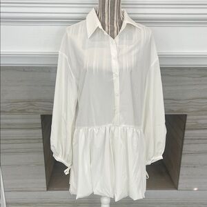 SHEIN White Long Sleeve Dress